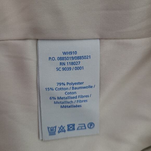 Boden Polka Dot Jacquard Dress US 12R Cream Gold Knit Holiday Party Knee Length - Picture 13 of 14